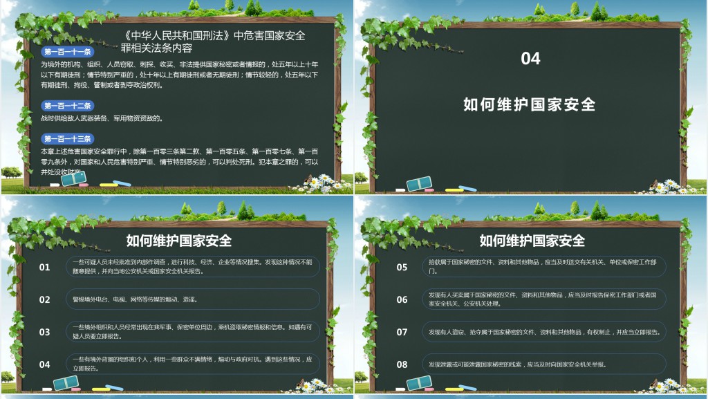 中学生国家安全教育日主题班会PPT 中学生国家安全教育日主题班会PPT