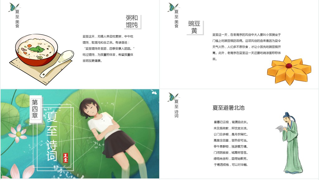 夏至节气风俗介绍PPT模板 夏至节气风俗介绍PPT模板