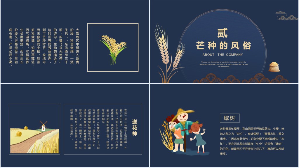 芒种节气由来习俗PPT模板 芒种节气由来习俗PPT模板