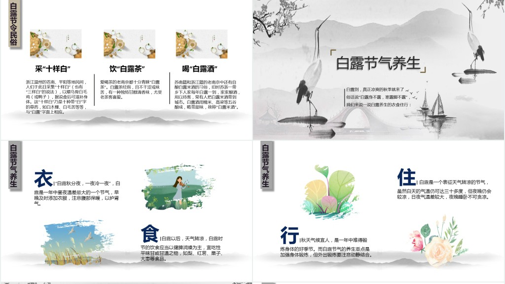 白露节气的特点和风俗PPT模板 白露节气的特点和风俗PPT模板