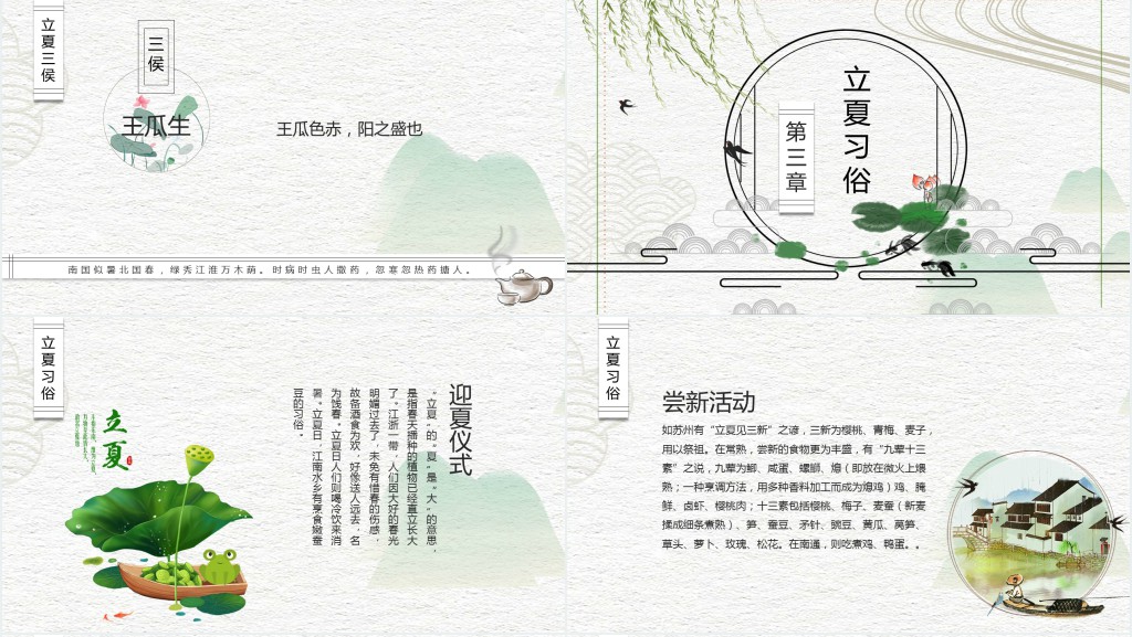 立夏节气的特点PPT模板 立夏节气的特点PPT模板