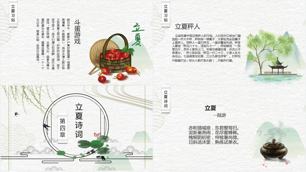 立夏节气的特点PPT模板 立夏节气的特点PPT模板