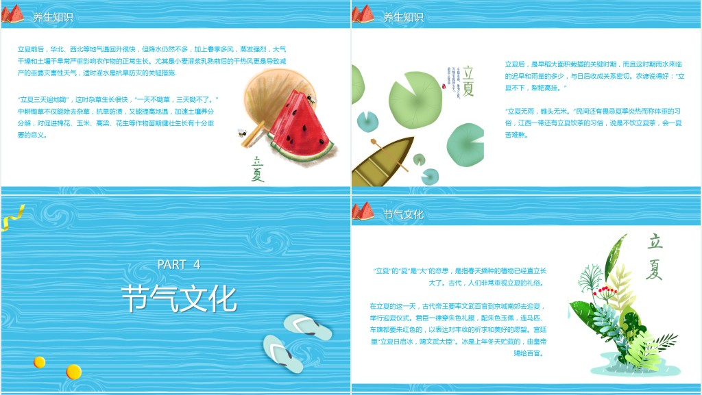 立夏节气的由来PPT模板 立夏节气的由来PPT模板