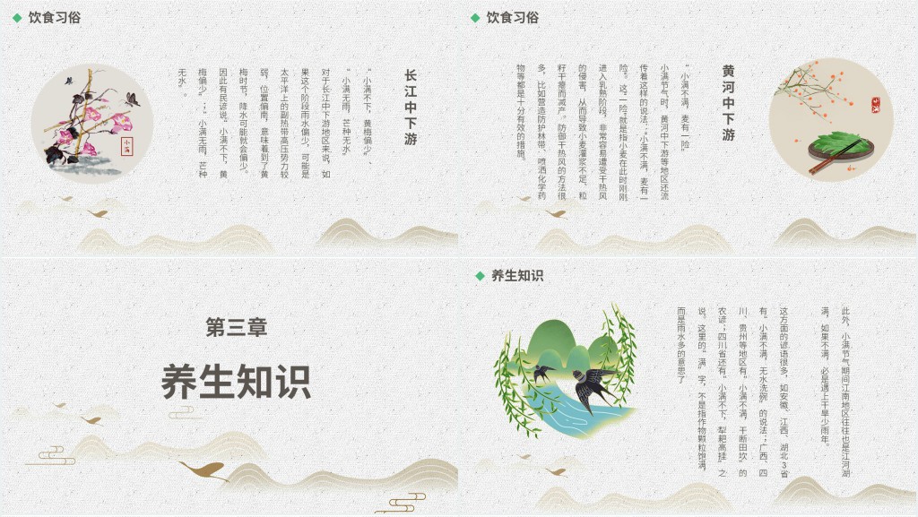小满节气简单介绍PPT模板 小满节气简单介绍PPT模板