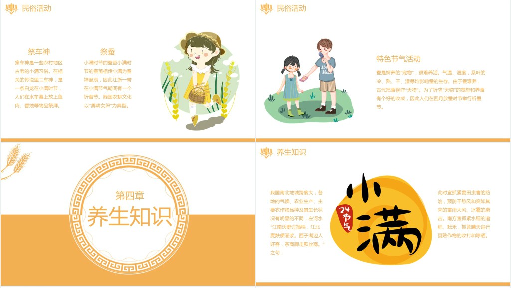小满节气知识介绍PPT模板 小满节气知识介绍PPT模板