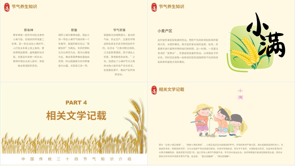 小满节气详细介绍PPT模板