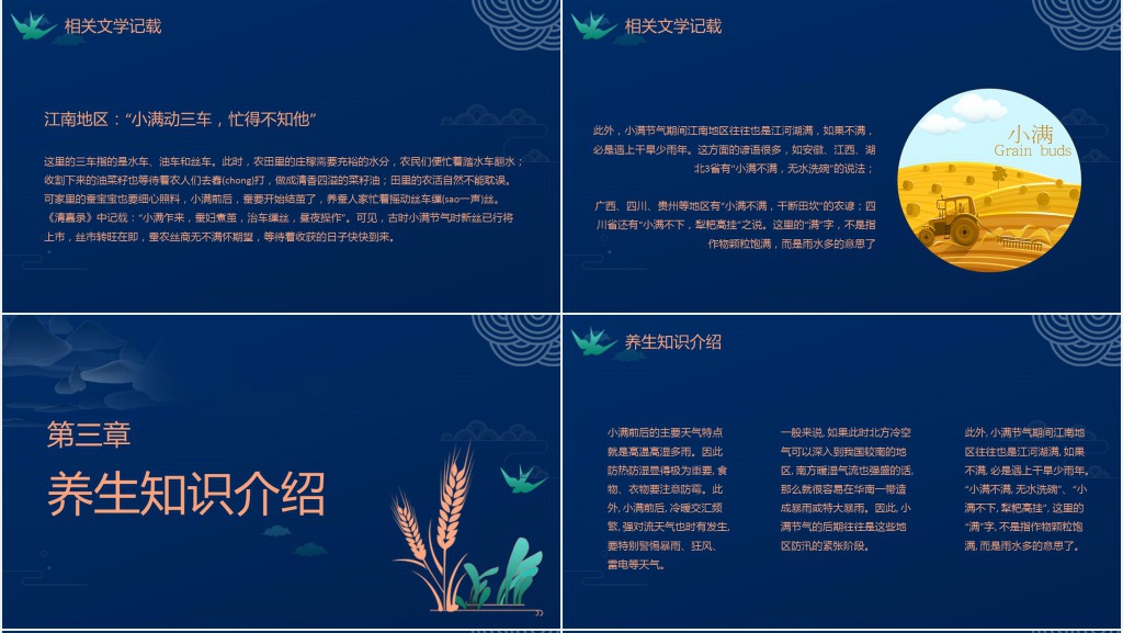 介绍小满节气PPT模板 介绍小满节气PPT模板