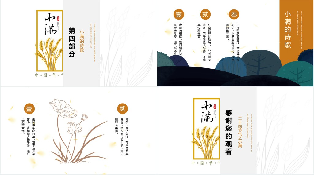 小满节气习俗介绍PPT模板
