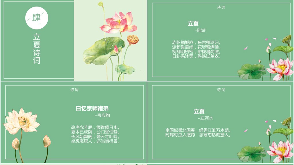 立夏节气特点PPT模板