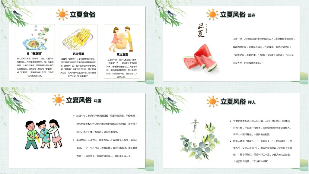 《二十四节气》之立夏PPT模板 《二十四节气》之立夏PPT模板