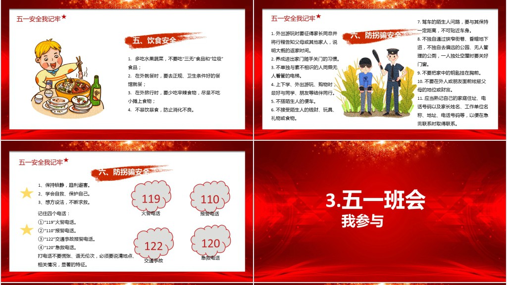 五一假期安全班会PPT课件 五一假期安全班会PPT课件