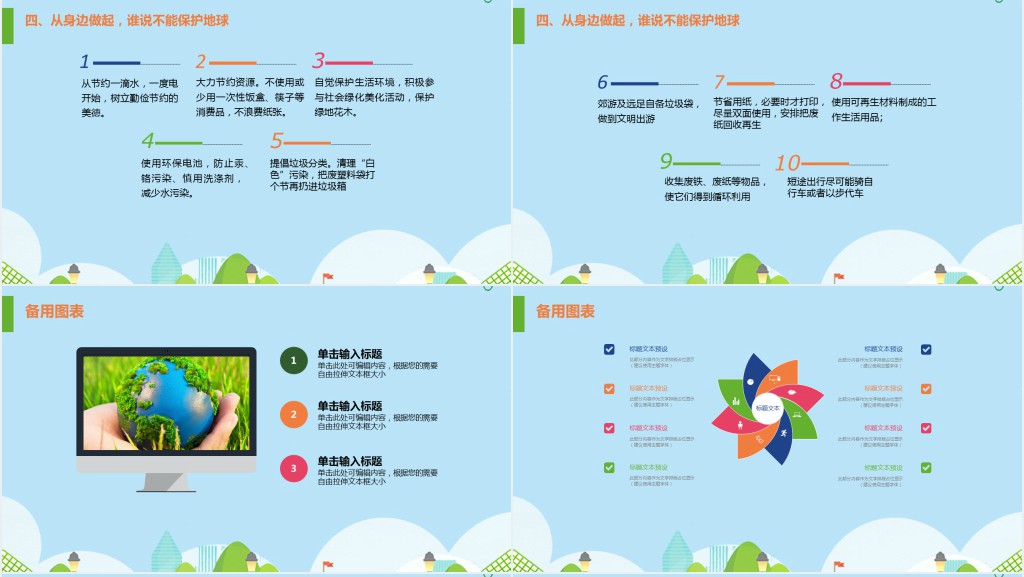 绿色世界地球日主题班会PPT 绿色世界地球日主题班会PPT