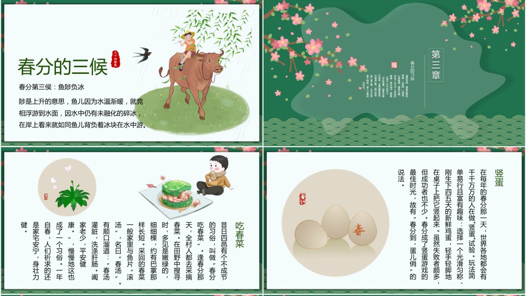 春分节气介绍PPT模板 春分节气介绍PPT模板