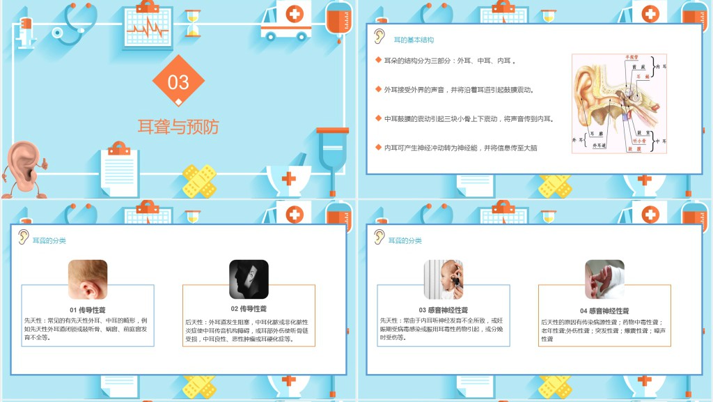 儿童爱耳日健康课PPT模板 儿童爱耳日健康课PPT模板