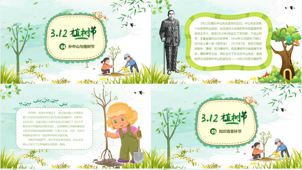3月12日植树节班会活动PPT课件 3月12日植树节班会活动PPT课件