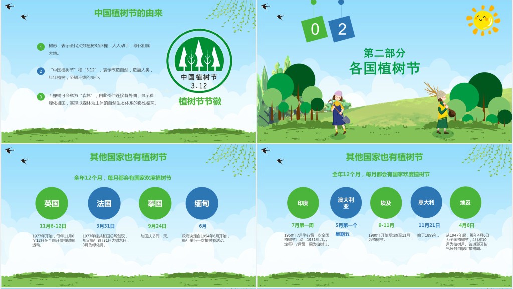 小学生312植树节主题班会PPT课件 小学生312植树节主题班会PPT课件