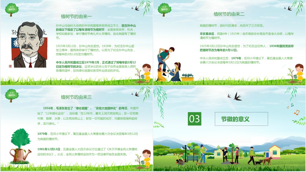小学生植树节的由来简介PPT课件 小学生植树节的由来简介PPT课件