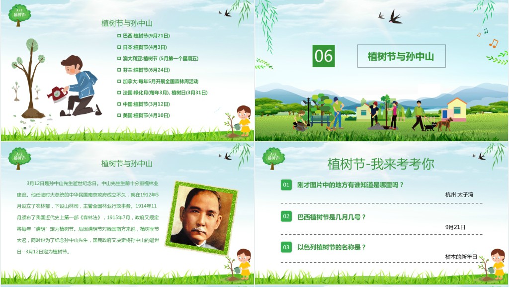 小学生植树节的由来简介PPT课件 小学生植树节的由来简介PPT课件