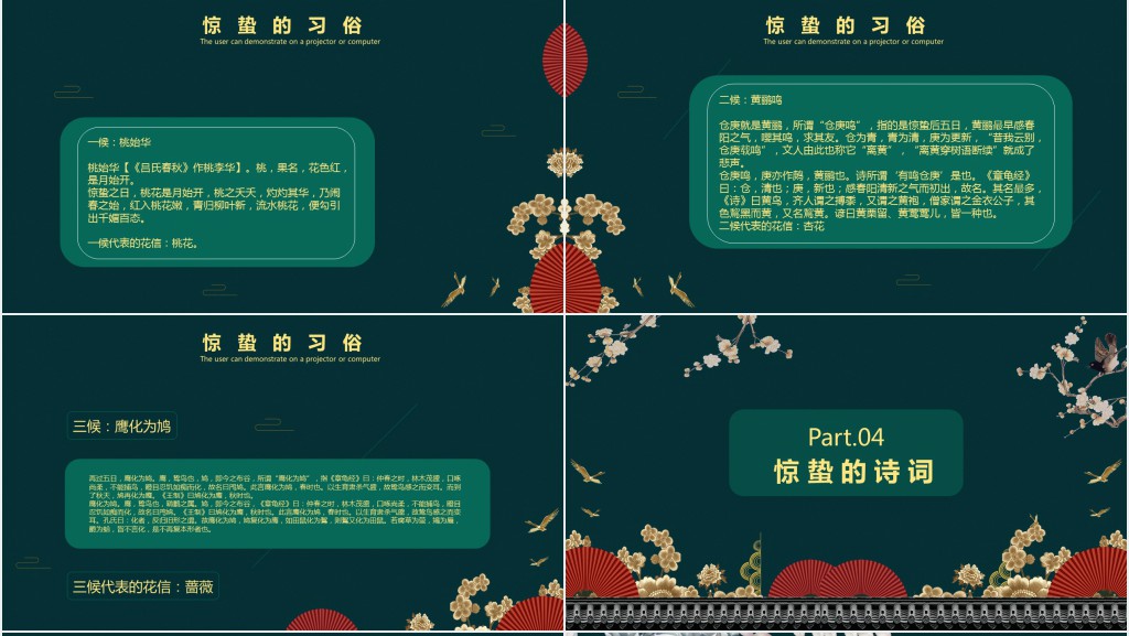 惊蛰节气的由来及习俗PPT模板 惊蛰节气的由来及习俗PPT模板