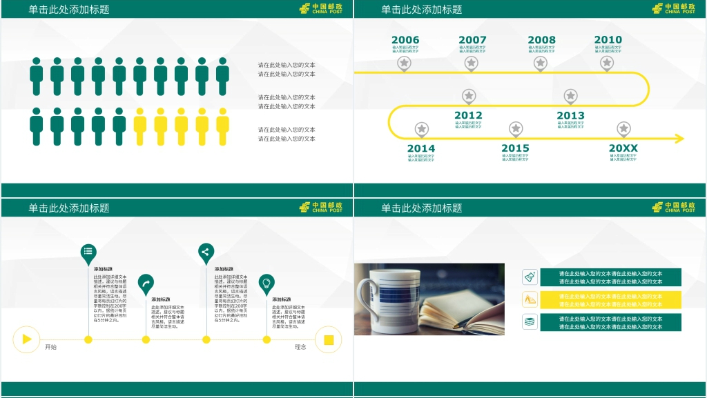 中国邮政银行专用年终工作总结PPT模板 中国邮政银行专用年终工作总结PPT模板