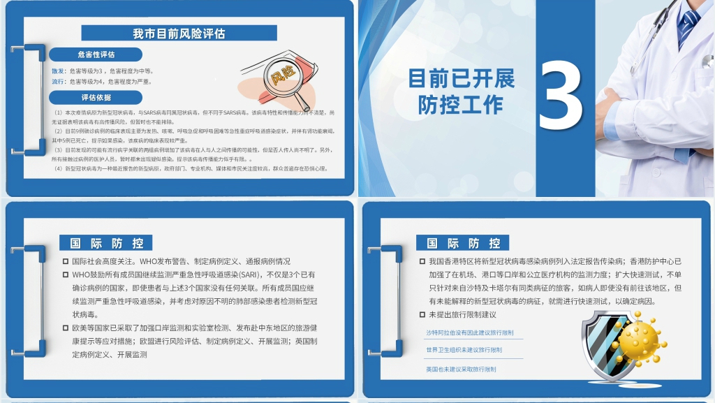 疫情形势与预防控制PPT模板 疫情形势与预防控制PPT模板