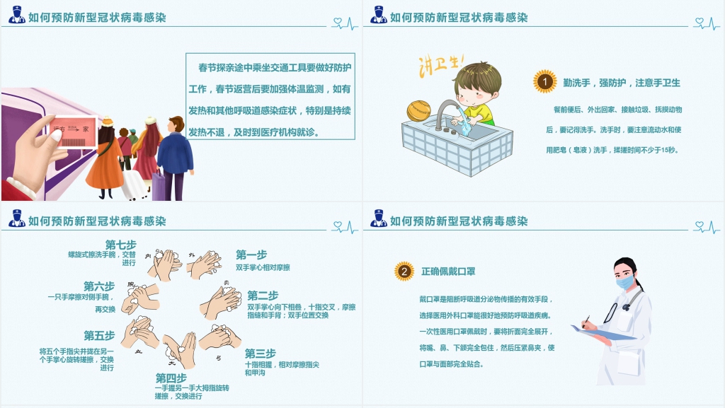 大学生新冠疫情预防知识PPT模板 大学生新冠疫情预防知识PPT模板