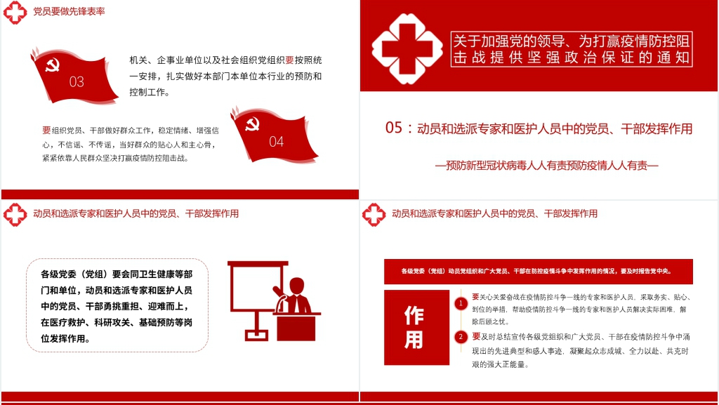 加强党的领导、为打赢疫情防控阻PPT党课 加强党的领导、为打赢疫情防控阻PPT党课