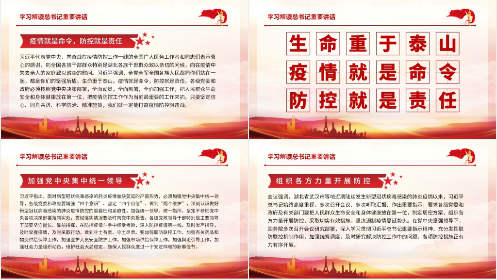 防控新型冠状肺炎疫情总书记会议精神学习解读PPT 防控新型冠状肺炎疫情总书记会议精神学习解读PPT