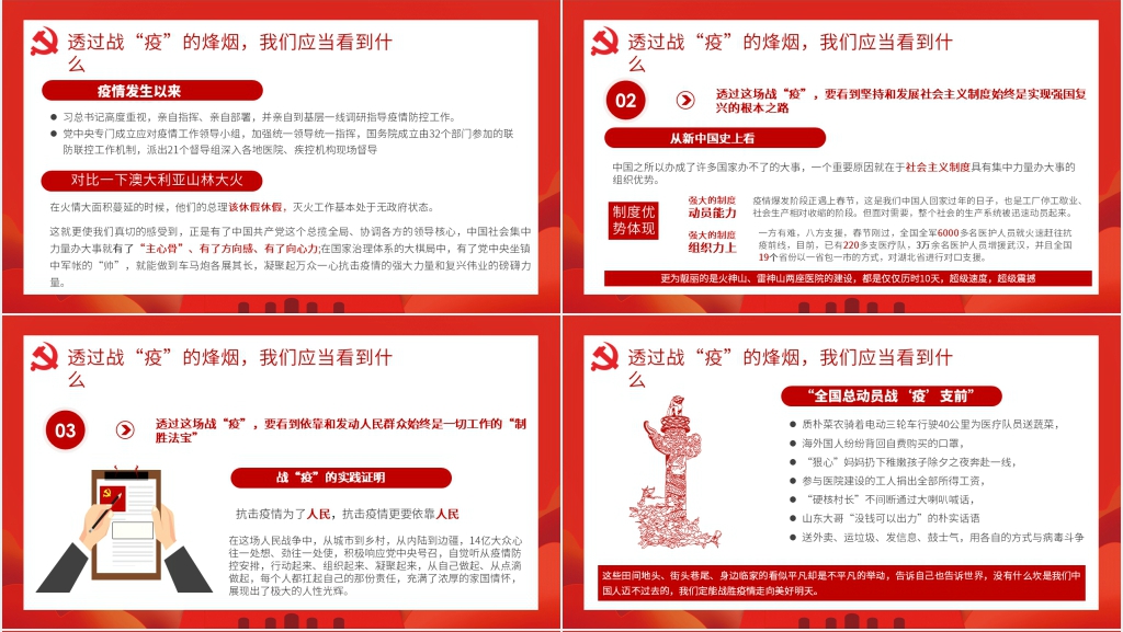 第六季坚决打赢疫情防控的人民战争通过战疫的思考关于新冠肺炎战“疫”的心得体会PPT党课 第六季坚决打赢疫情防控的人民战争通过战疫的思考关于新冠肺炎战“疫”的心得体会PPT党课