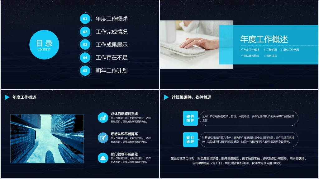 互联网公司信息技术部年终总结PPT模板 互联网公司信息技术部年终总结PPT模板