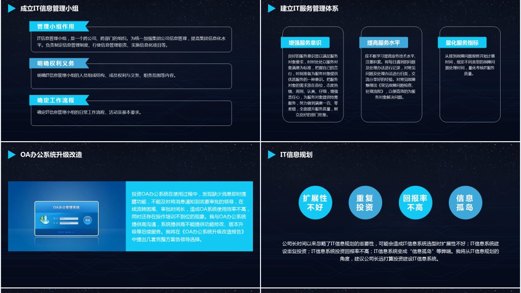 互联网公司信息技术部年终总结PPT模板 互联网公司信息技术部年终总结PPT模板