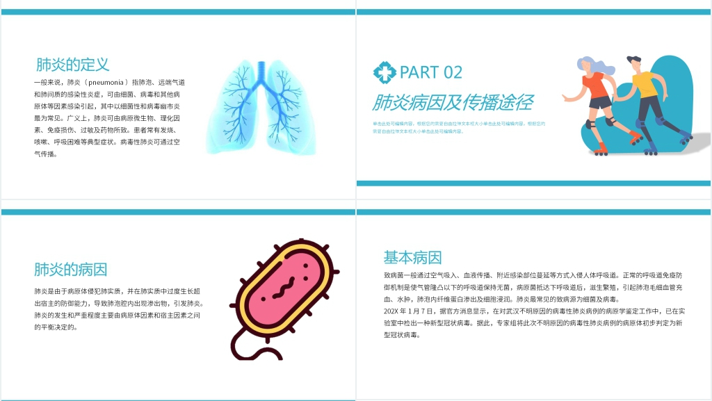 普及预防新型冠状病毒肺炎PPT模板 普及预防新型冠状病毒肺炎PPT模板