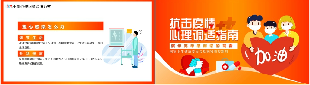 卡通风抗击新冠肺炎心理调适指南PPT模板 卡通风抗击新冠肺炎心理调适指南PPT模板