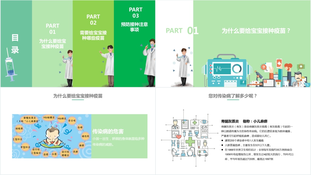 预防接种守护生命内容PPT模板