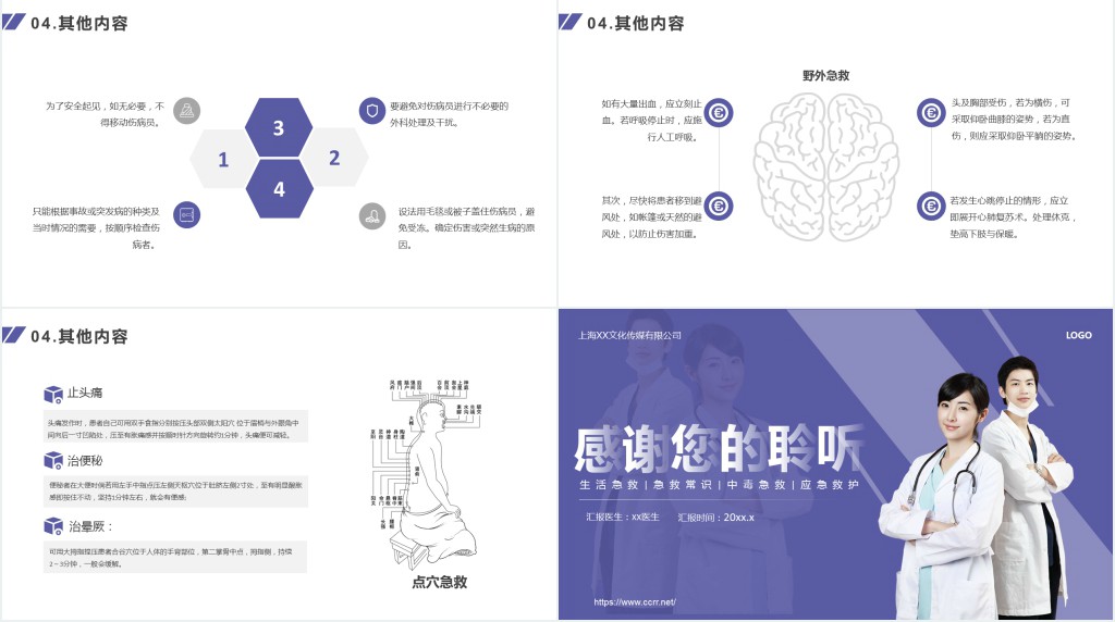 医疗知识科普日常急救PPT模板 医疗知识科普日常急救PPT模板