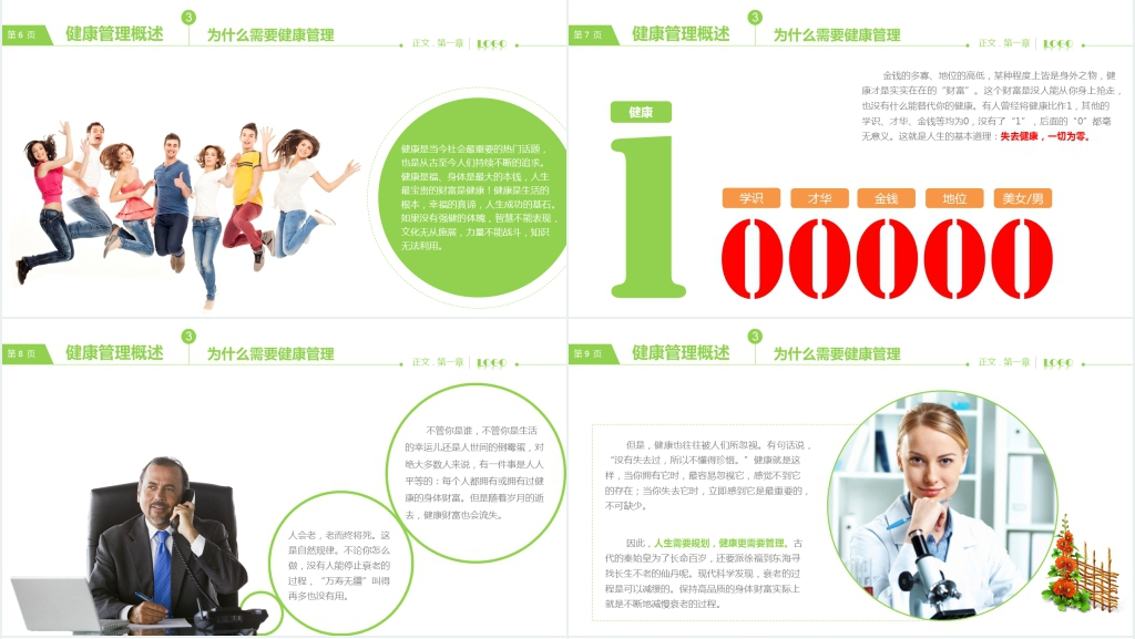 健康管理公司的新员工培训PPT模板 健康管理公司的新员工培训PPT模板