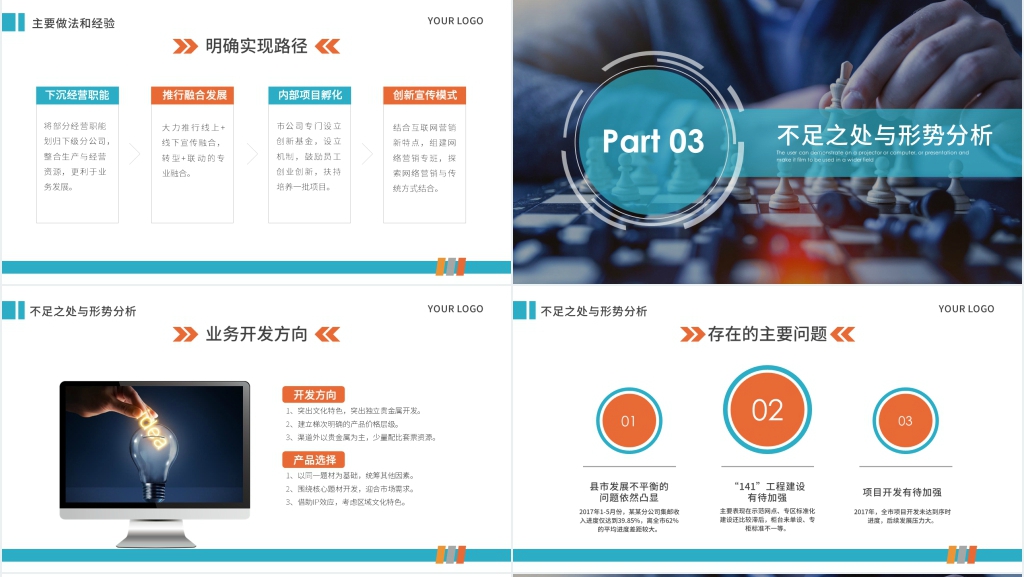经典商务扁平化设计销售年终总结PPT模板 经典商务扁平化设计销售年终总结PPT模板