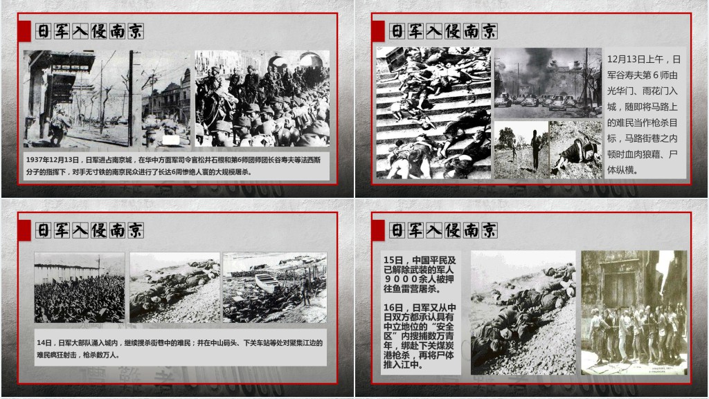 国家公祭日南京大屠杀之殇永世不忘PPT模板 国家公祭日南京大屠杀之殇永世不忘PPT模板