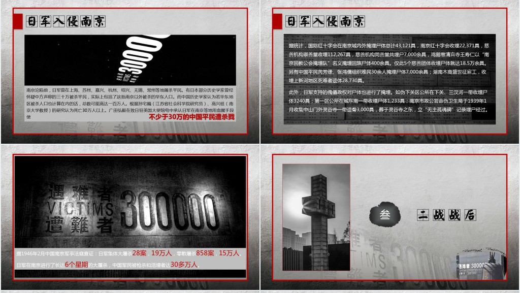 国家公祭日南京大屠杀之殇永世不忘PPT模板 国家公祭日南京大屠杀之殇永世不忘PPT模板