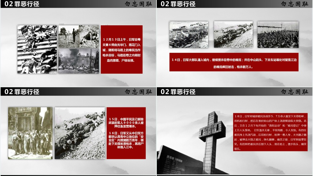 大屠杀死难者国家公祭日PPT模板 大屠杀死难者国家公祭日PPT模板