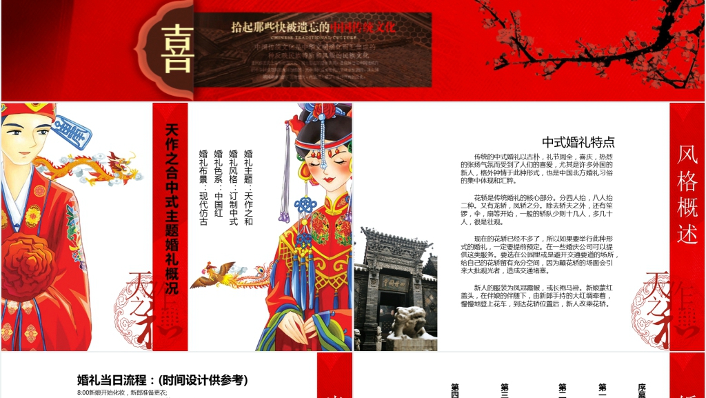 囍事婚礼策划中式婚礼PPT模板 囍事婚礼策划中式婚礼PPT模板