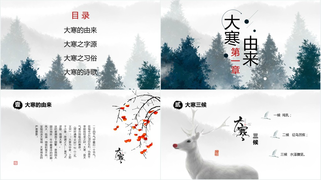 大寒节气的特点PPT模板 大寒节气的特点PPT模板