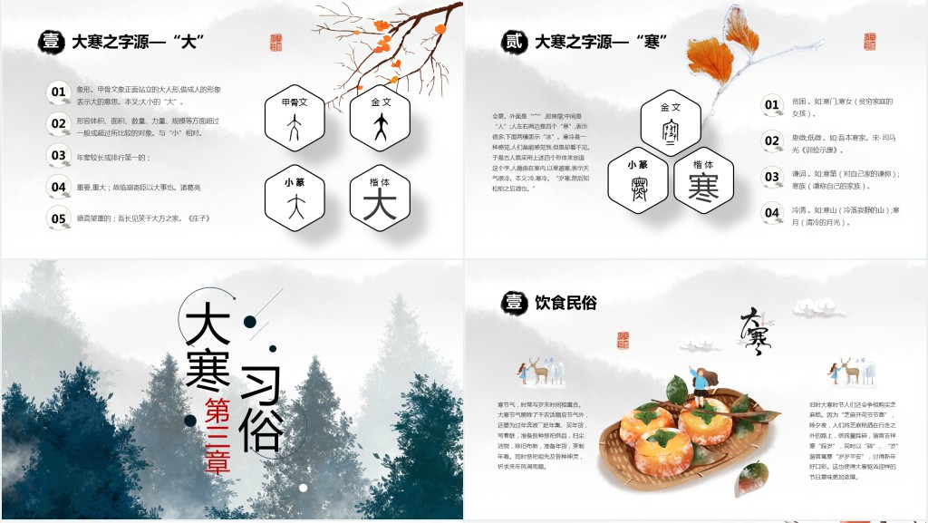 大寒节气的特点PPT模板 大寒节气的特点PPT模板
