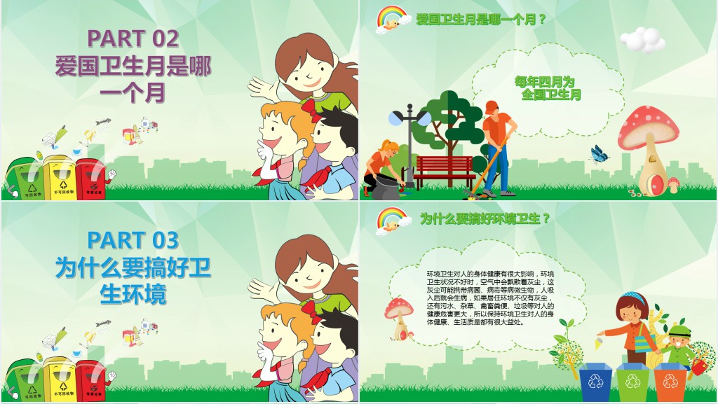 小学生爱国卫生月的活动主题班会PPT 小学生爱国卫生月的活动主题班会PPT