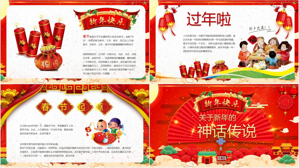 喜庆迎新春春节习俗介绍PPT课件 喜庆迎新春春节习俗介绍PPT课件
