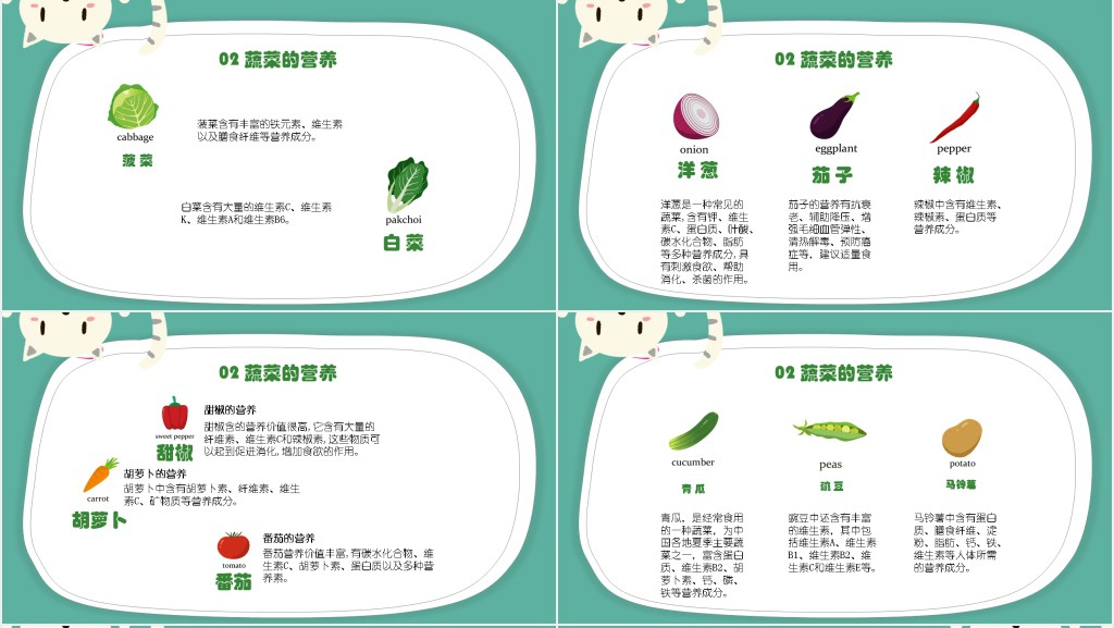 小学认识常见蔬菜水果教案PPT课件 小学认识常见蔬菜水果教案PPT课件