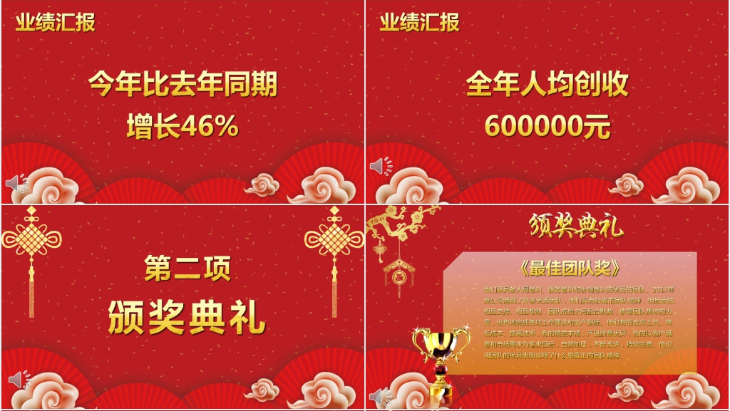 公司年会员工颁奖表彰大会PPT模板