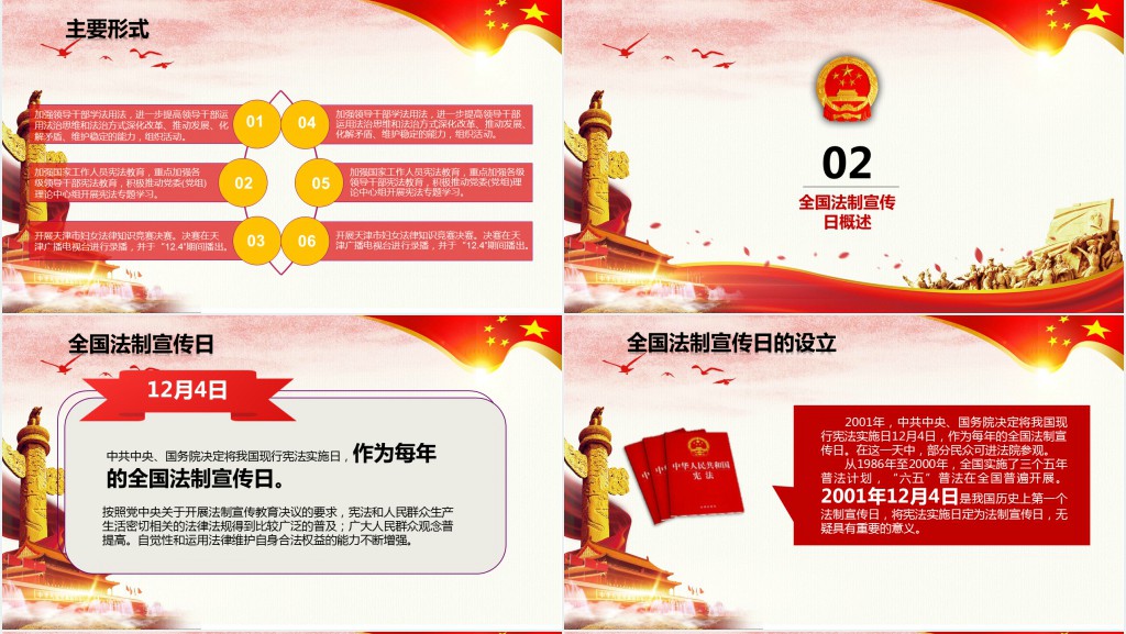 12.4宪法宣传日知识PPT模板 12.4宪法宣传日知识PPT模板