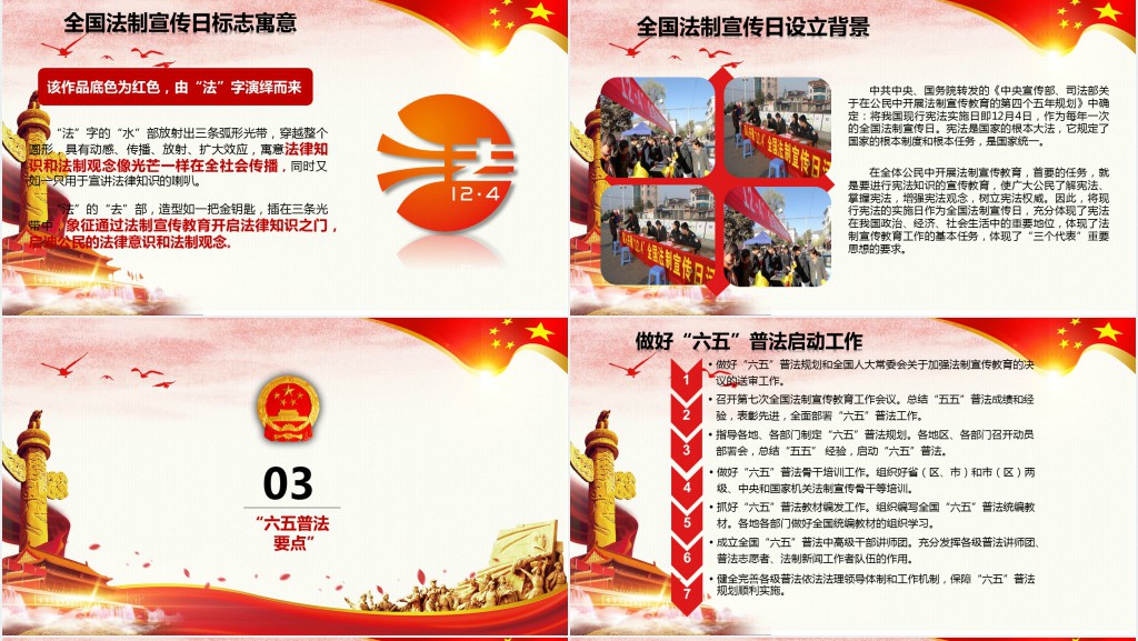 12.4宪法宣传日知识PPT模板 12.4宪法宣传日知识PPT模板
