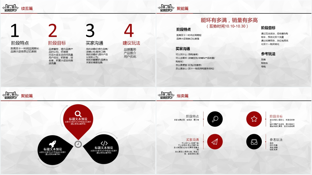 淘宝全球狂欢节1111营销策划PPT模板 淘宝全球狂欢节1111营销策划PPT模板